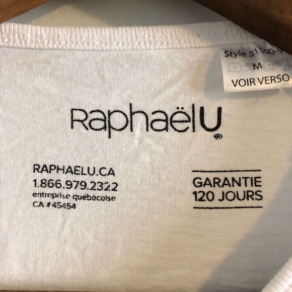 RaphaelU Uniform Top - White T-Shirt Size M - Picture 2 of 3